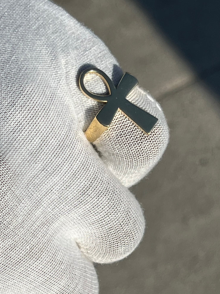 10k 14k 18k 22k Solid Gold Egyptian Ankh Ring