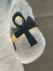 10k 14k 18k 22k Solid Gold Egyptian Ankh Ring