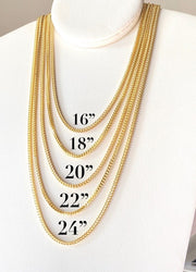 10k & 14k Yellow Gold Franco Chain