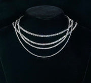 14k Diamond Tennis Chains - Yellow Gold Diamond Tennis Necklace