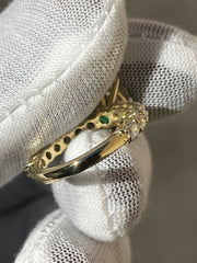 18k Yellow Gold 4ct. Maquis Cut Diamond Engagement Ring