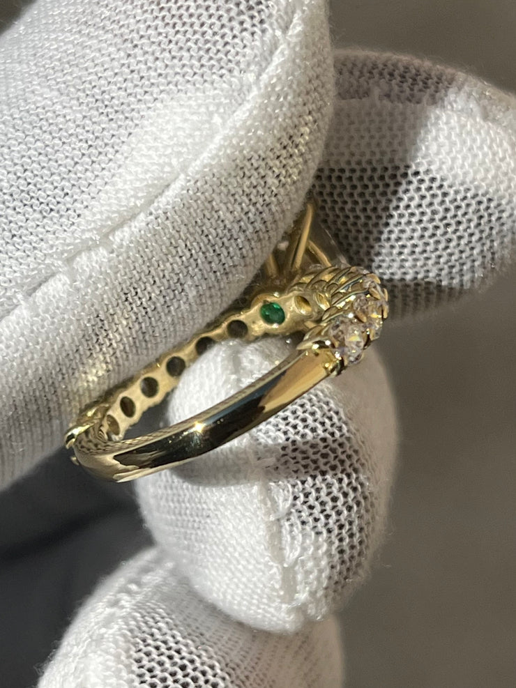 18k Yellow Gold 4ct. Maquis Cut Diamond Engagement Ring