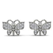 Diamond Butterfly studs