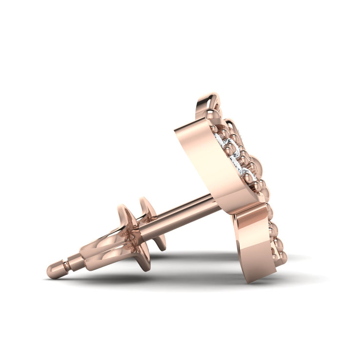 Diamond Butterfly studs