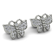 Diamond Butterfly studs