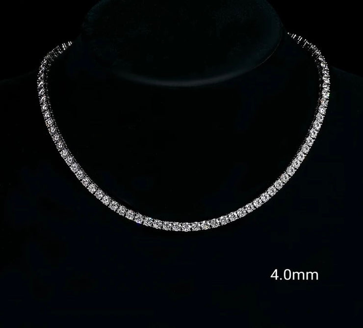 14k Diamond Tennis Chains - Yellow Gold Diamond Tennis Necklace