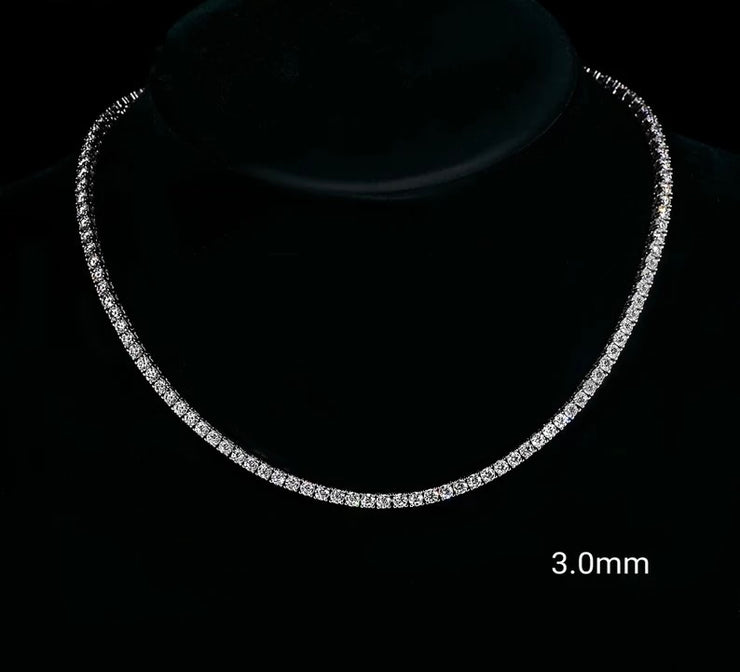 14k Diamond Tennis Chains - Yellow Gold Diamond Tennis Necklace