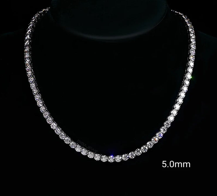 14k Diamond Tennis Chains - Yellow Gold Diamond Tennis Necklace