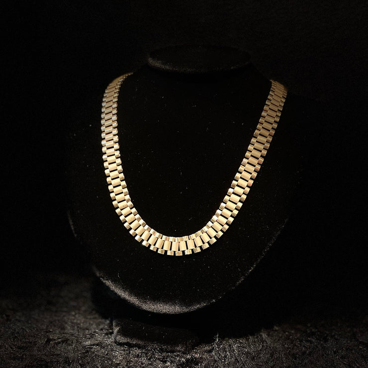 10k Yellow Gold Rolex Style Link Chains - Multiple Size & Length Options Available