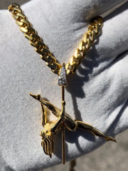 Solid Gold Spinning 3D Pole Dancer Pendant w/ Diamond Bail  - Gold Pole Dancer #5 of 5 - Spinning Ballerina Charm