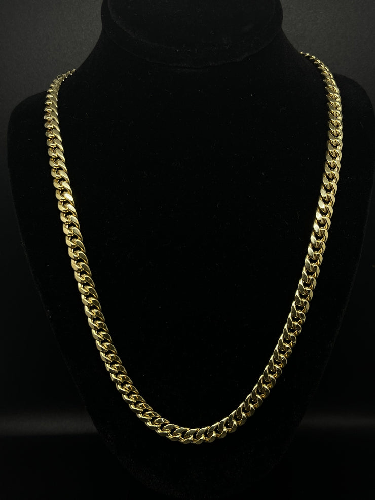 10k & 14k Yellow Gold Miami Cuban Link Chain