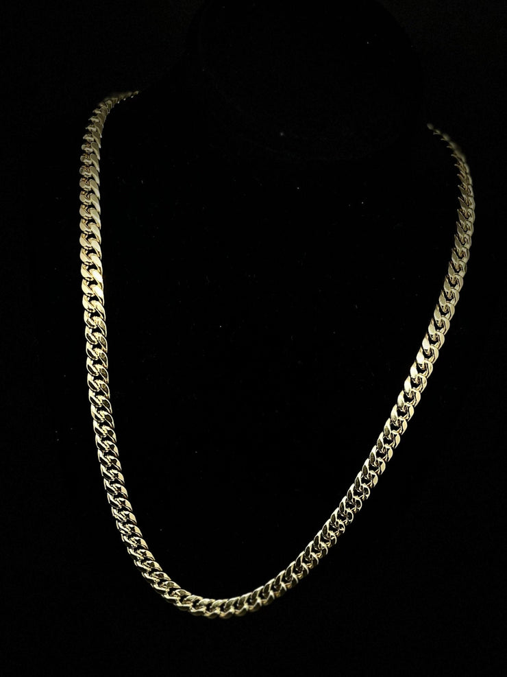 10k & 14k Yellow Gold Miami Cuban Link Chain