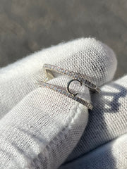 Custom Diamond Trimmed Gold Initial Ring w/ Gold Letter • A-Z Available