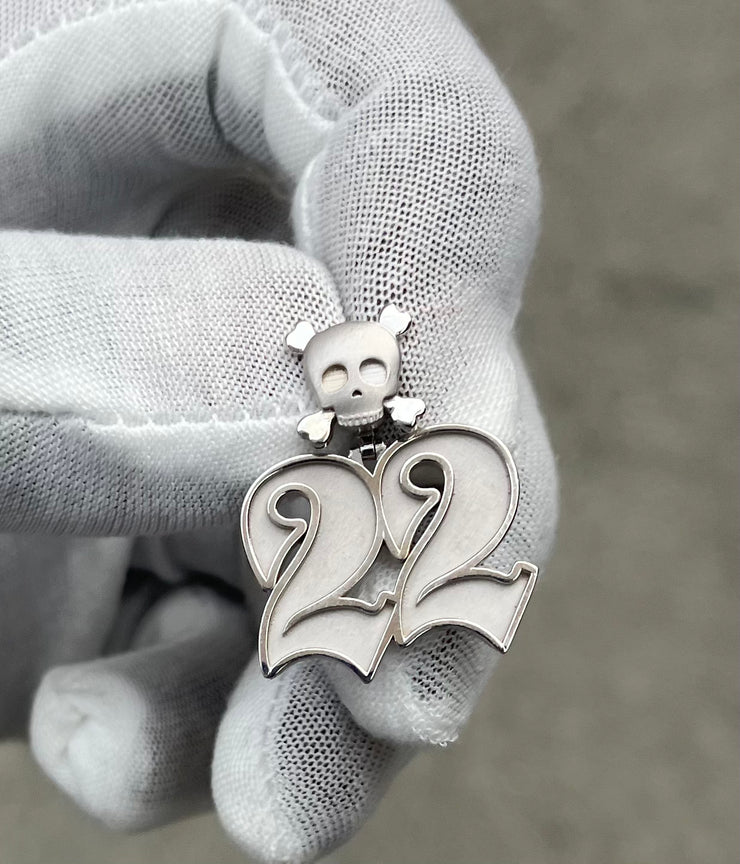 10k Gold Custom Team Number Pendants w/ Custom Emoji Bail -Solid Gold Year Pendants - Choose Any Year or Number & Your Choice of ANY emoji as your Bail - 18in Rope Chain Included